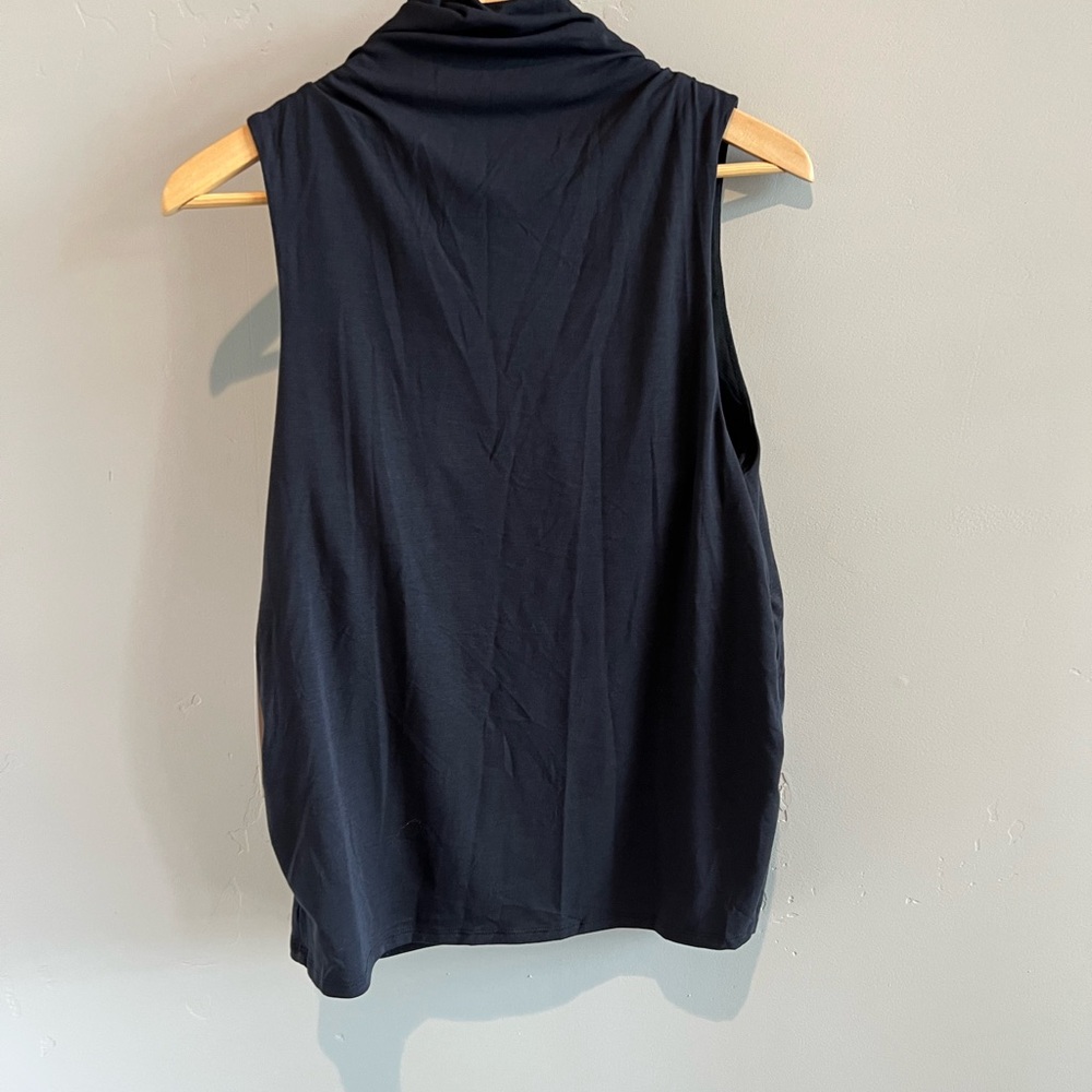 Sleeveless mock neck